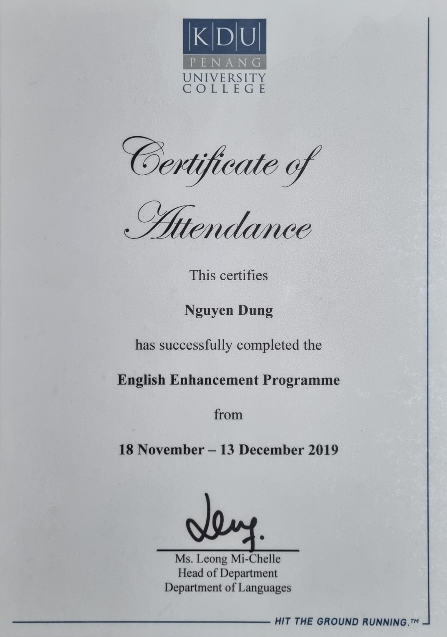 UOW Malaysia KDU - English Enhancement Programme