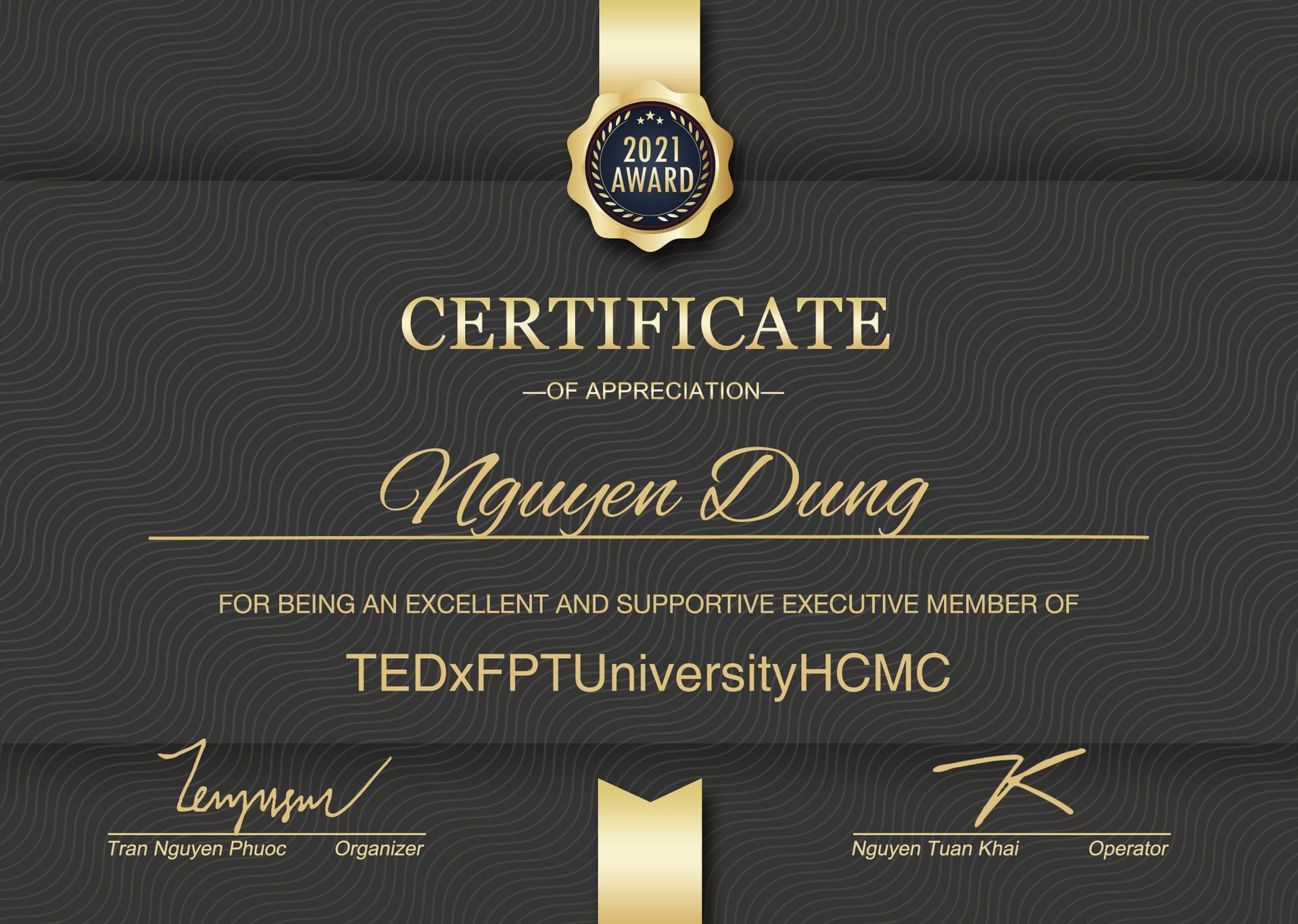 TEDx - Excellent and Supportive Executive Member